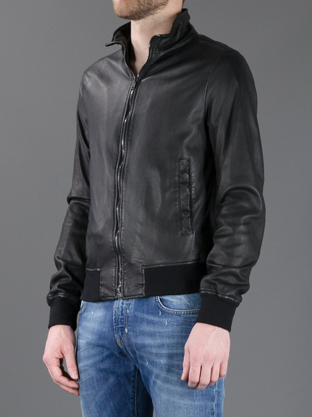 Dolce & gabbana Leather Jacket in Black for Men | Lyst