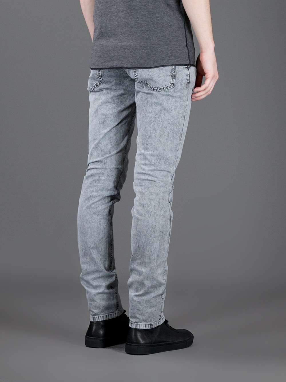 Lyst Dolce Gabbana Acid Wash Skinny Jeans In Gray For Men