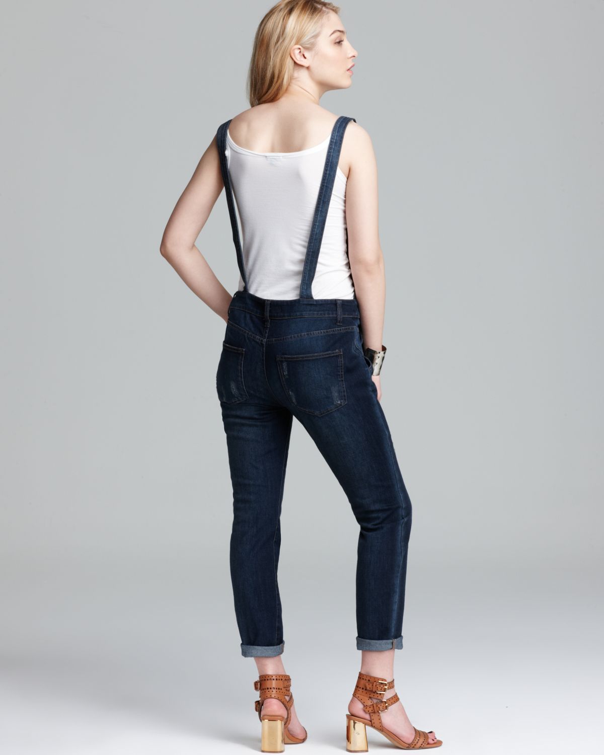 Lyst - Free People Overalls Washed Cord Denim in Blue