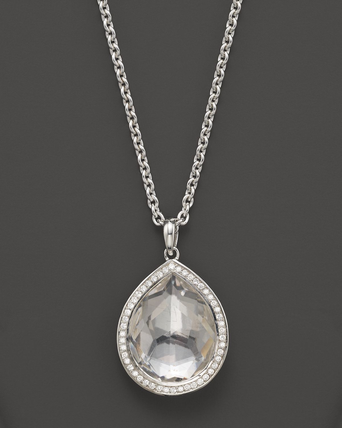 Ippolita Sterling Silver Mini Wonderland Teardrop Pendant Necklace In