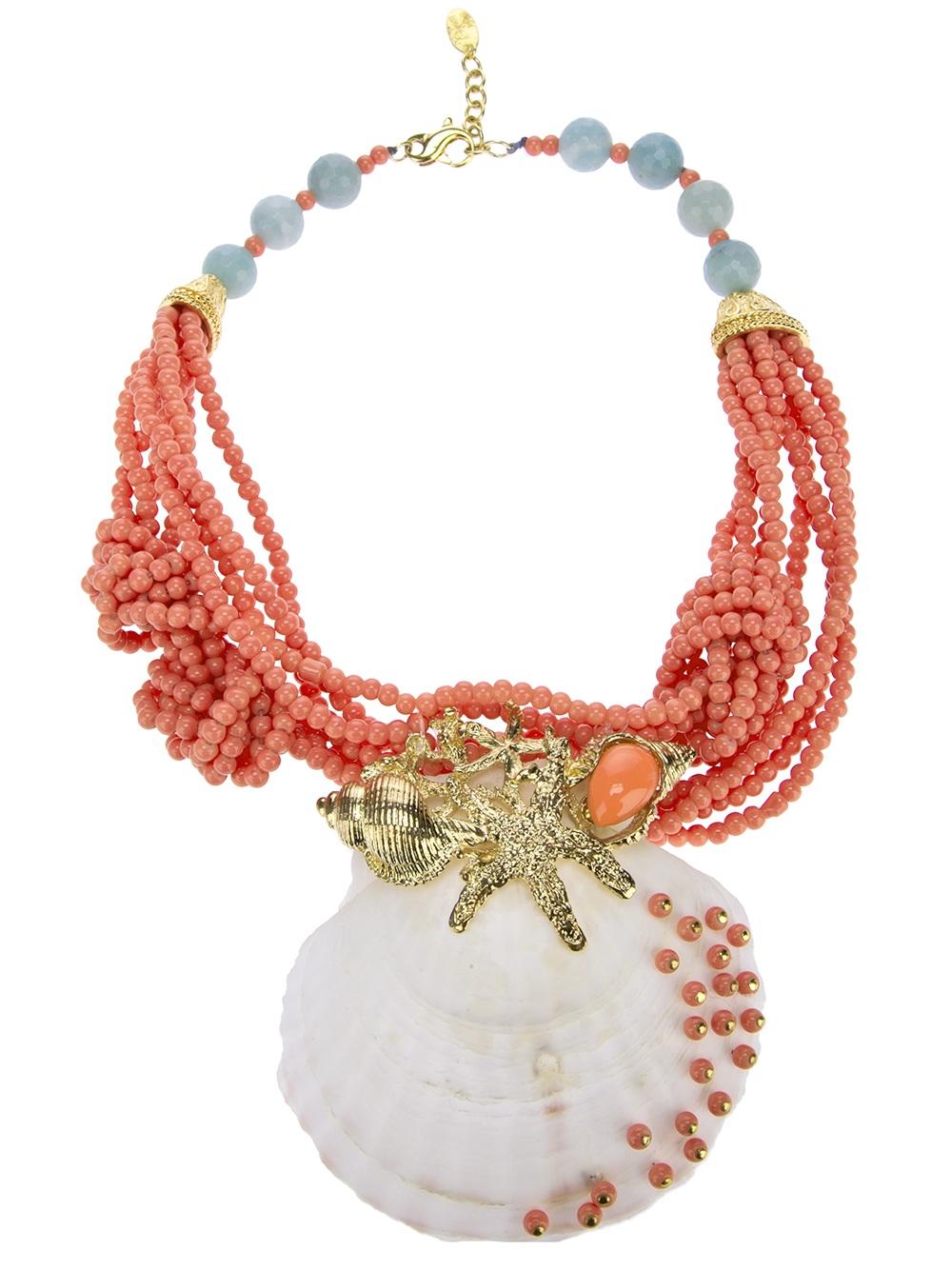 Katerina psoma Large Shell Necklace in Pink | Lyst