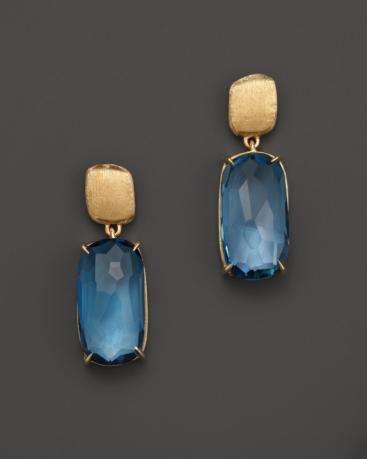 Lyst Marco Bicego Murano London Blue Topaz Earrings In Yellow Gallery