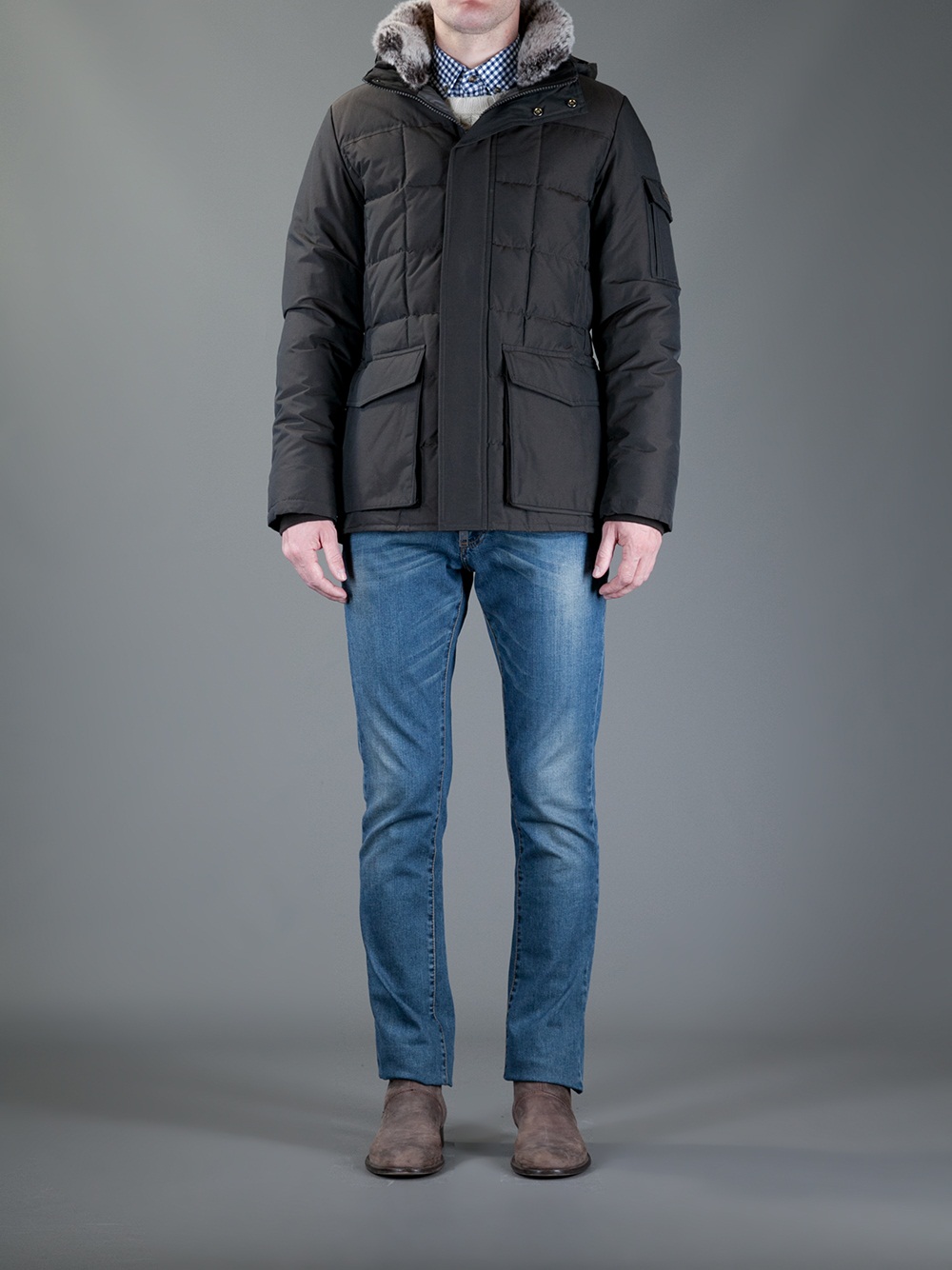 Lyst Woolrich Blizzard Quilted Jacket in Brown for Men