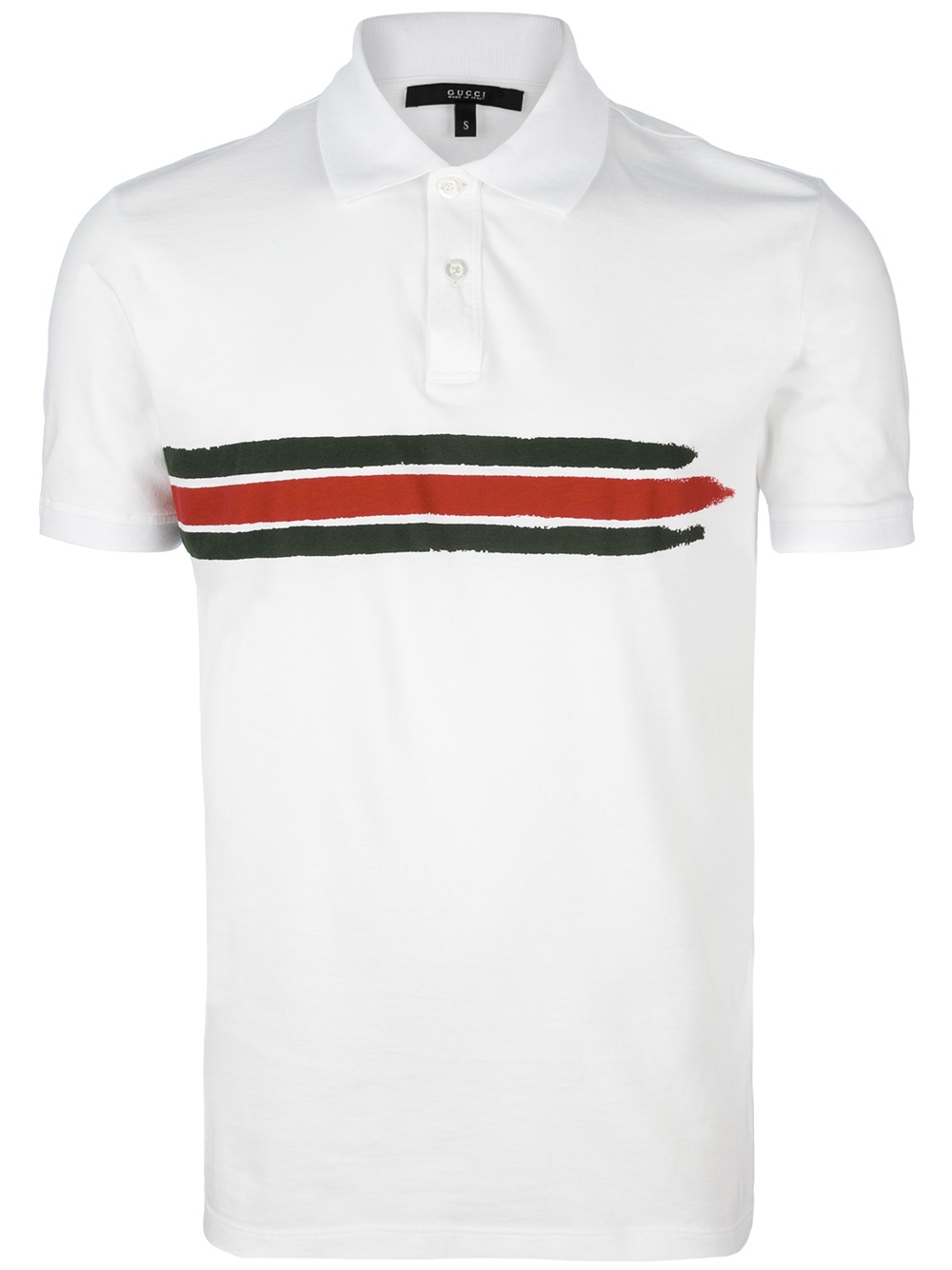 Gucci Striped Polo Shirt in White for Men | Lyst