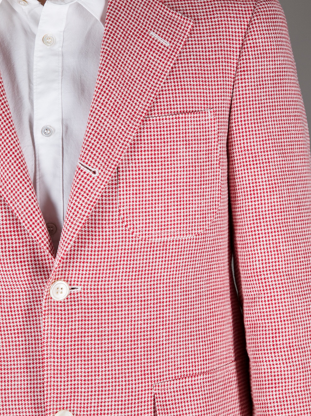 Lyst Junya Watanabe Houndstooth Three Button Blazer in Red for Men