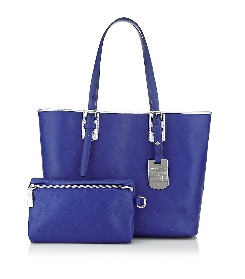 Longchamp Lm Cuir Small Tote in Blue | Lyst