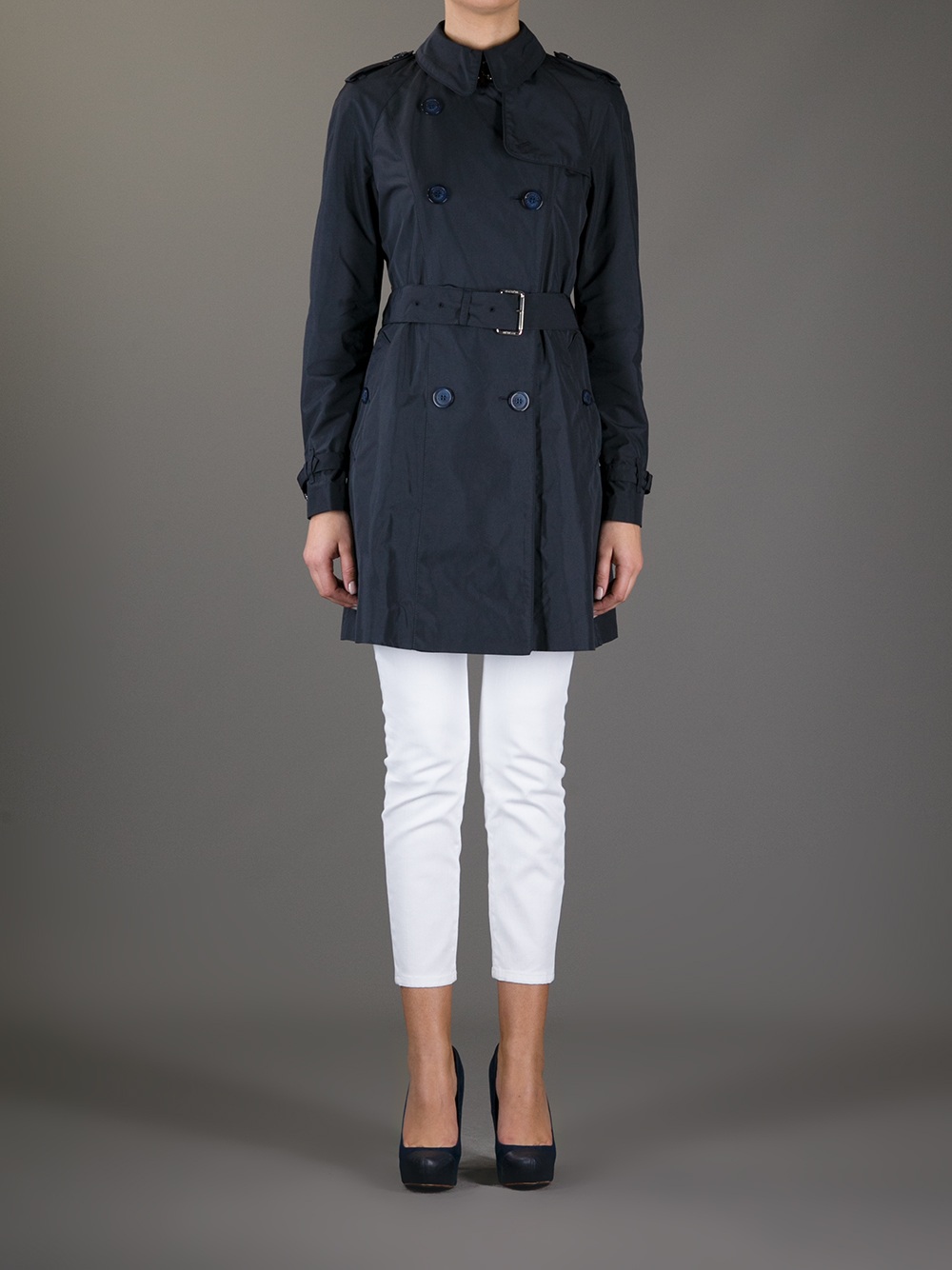 Lyst Moncler Lorraine Trench Coat in Blue