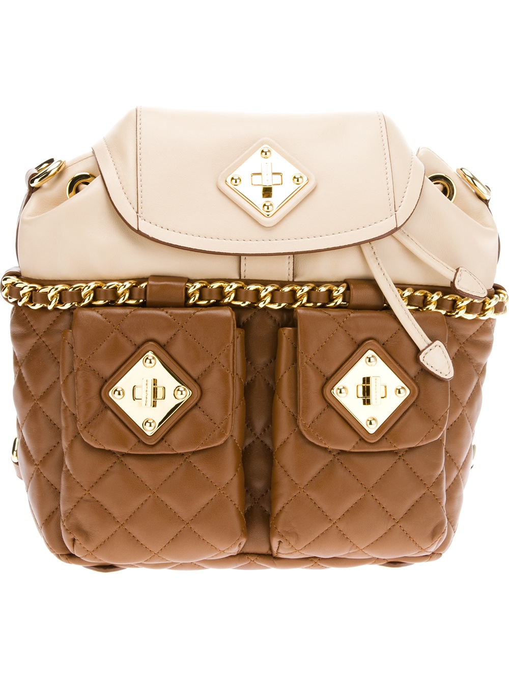 moschino mini quilted backpack