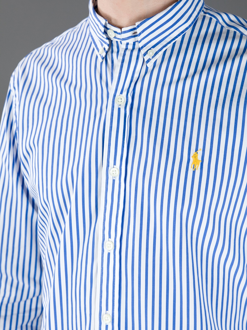 Lyst - Polo Ralph Lauren Pinstripe Shirt in Blue for Men