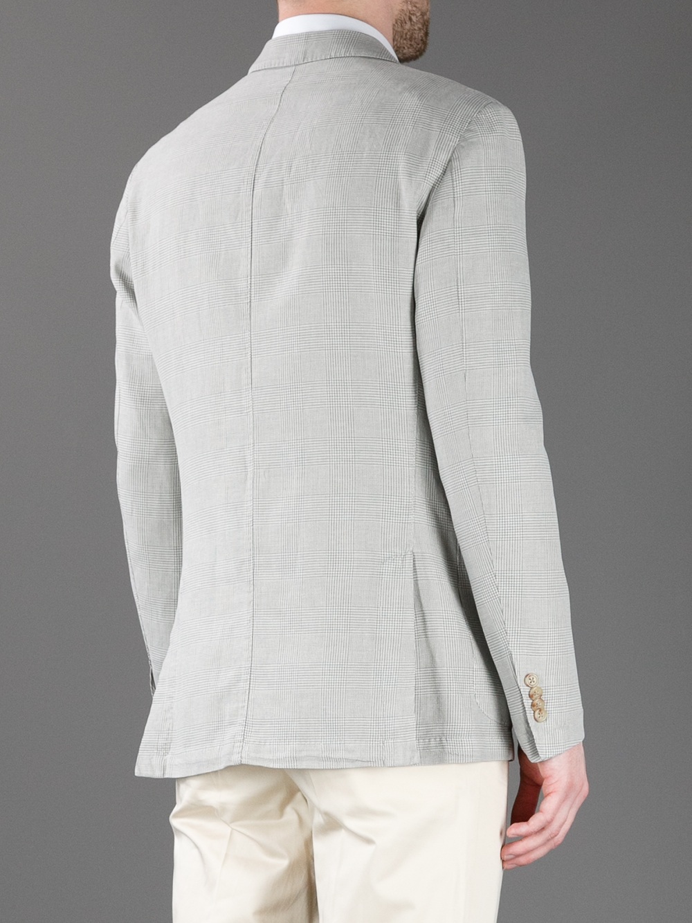 Lyst - Ralph Lauren Blue Label Contrast Button Blazer in Natural for Men