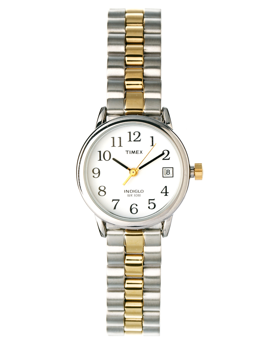 Timex Ladies Silver Gold Face Watch in Metallic for Men Lyst