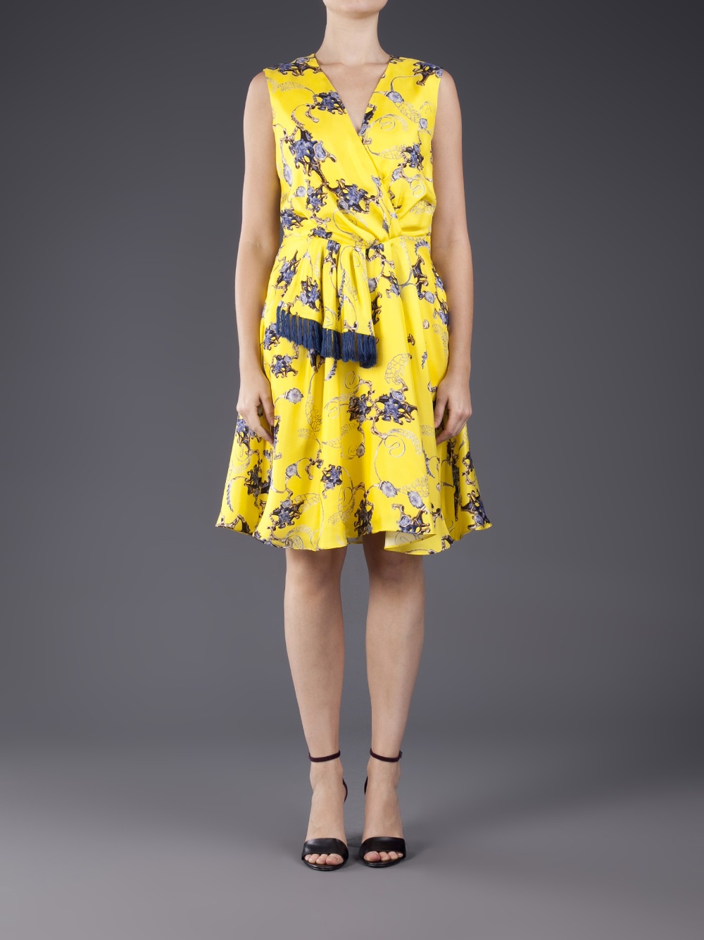 Lyst - Altuzarra Sleeveless Deco Print Dress in Yellow