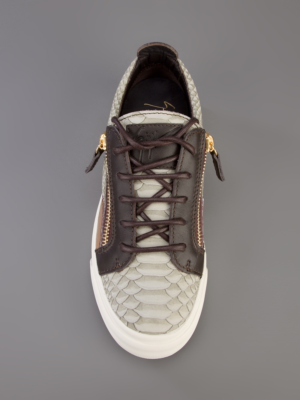 Lyst - Giuseppe Zanotti Zip Trainer in Brown