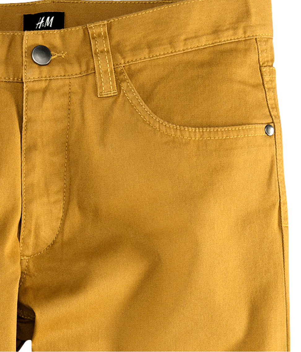 bright yellow trousers