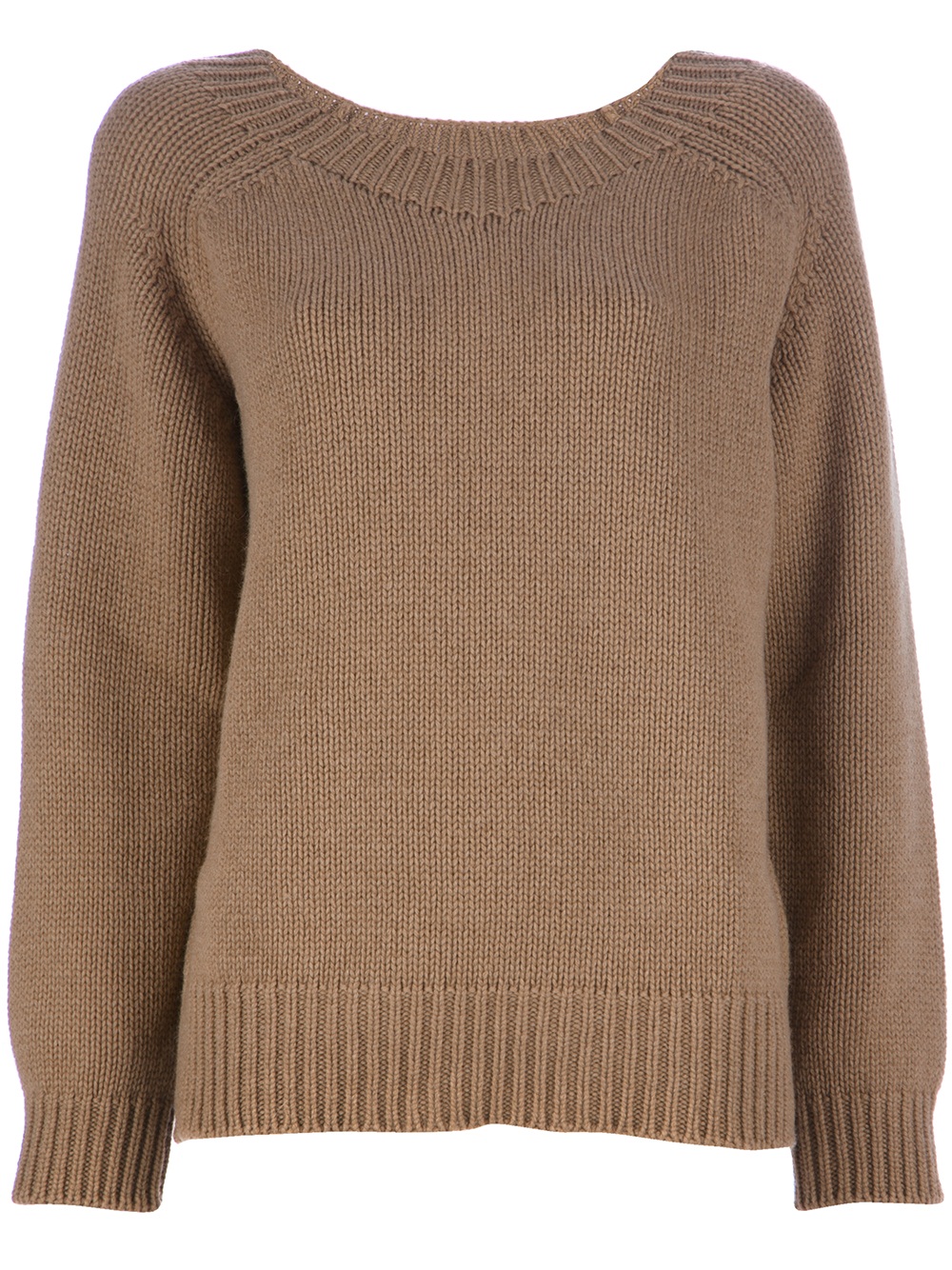 Jil Sander Camel Hair Sweater in Brown - Lyst