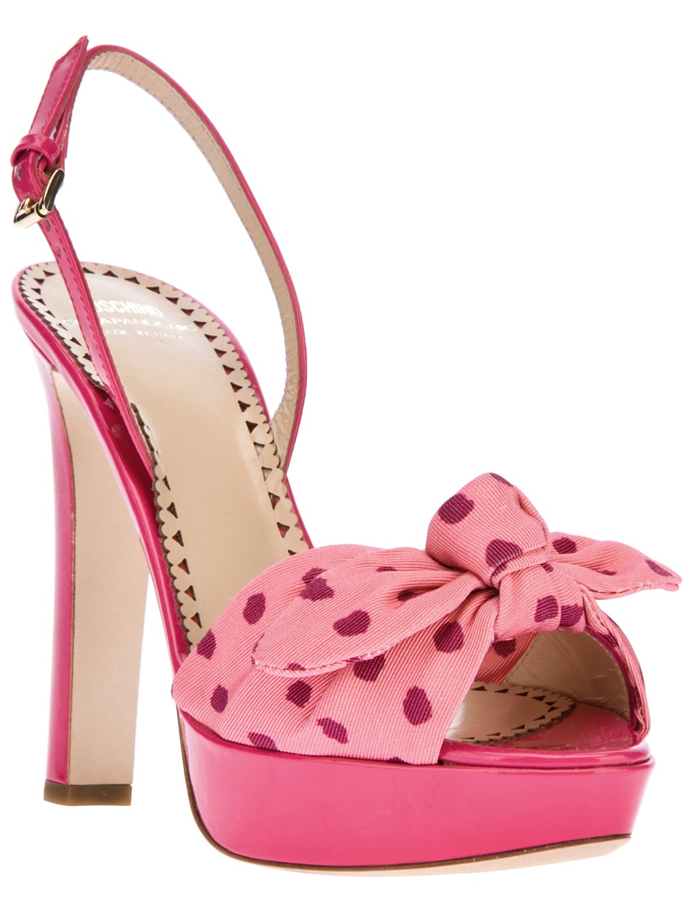 pink moschino sandals