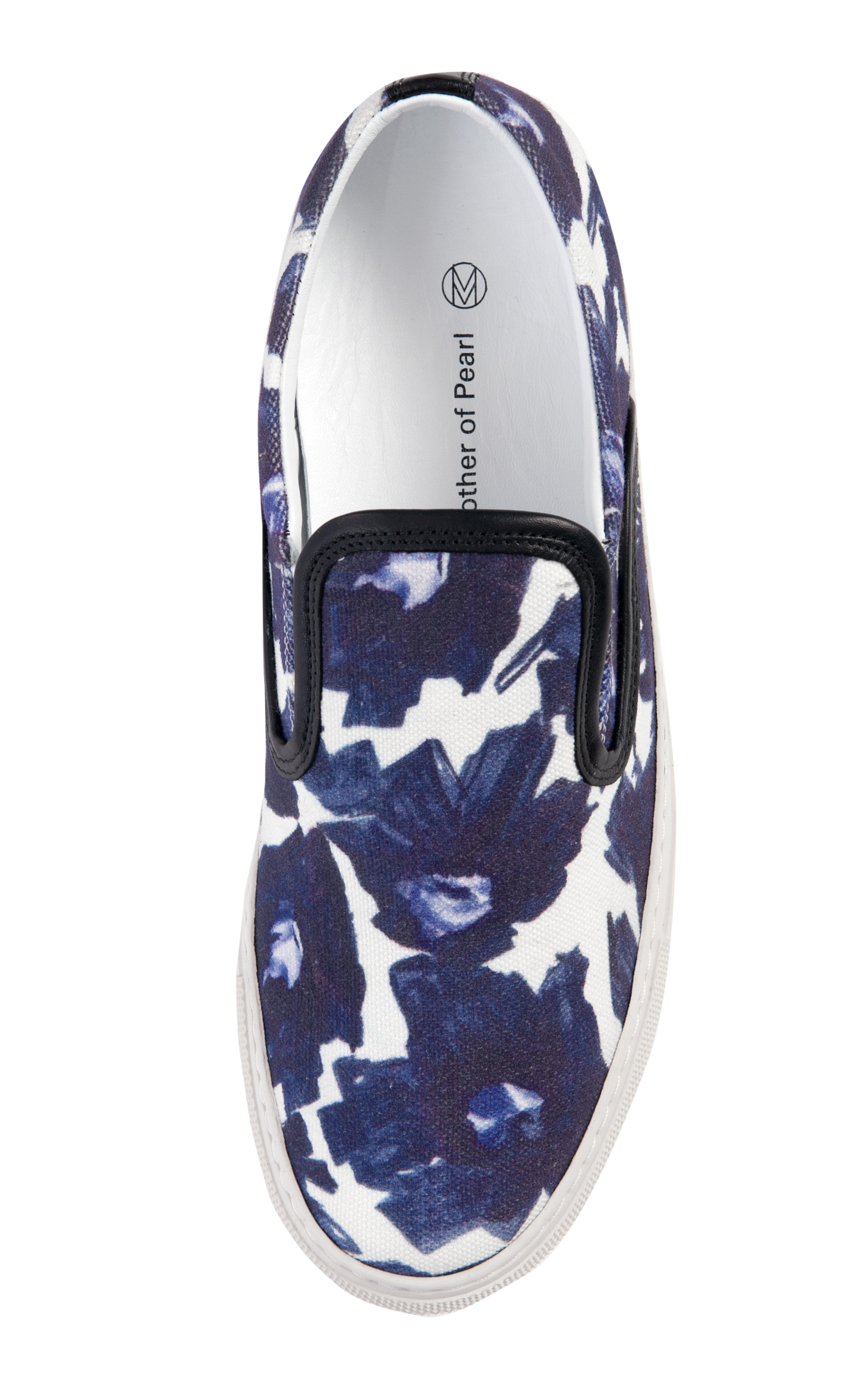 Mother of pearl Blue Floral Achilles Slip On Sneakers in Blue (Blue ...