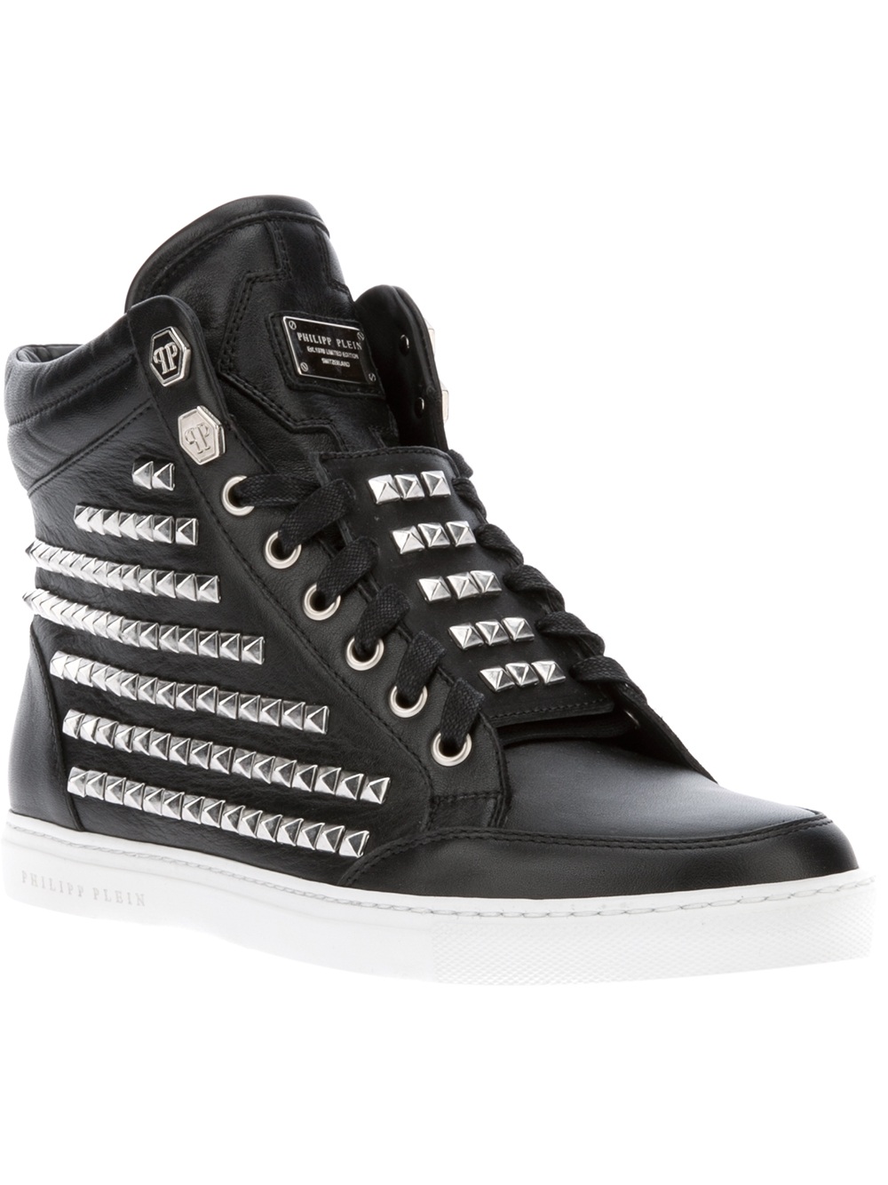 Lyst - Philipp Plein Studded Laceup Sneaker in Black