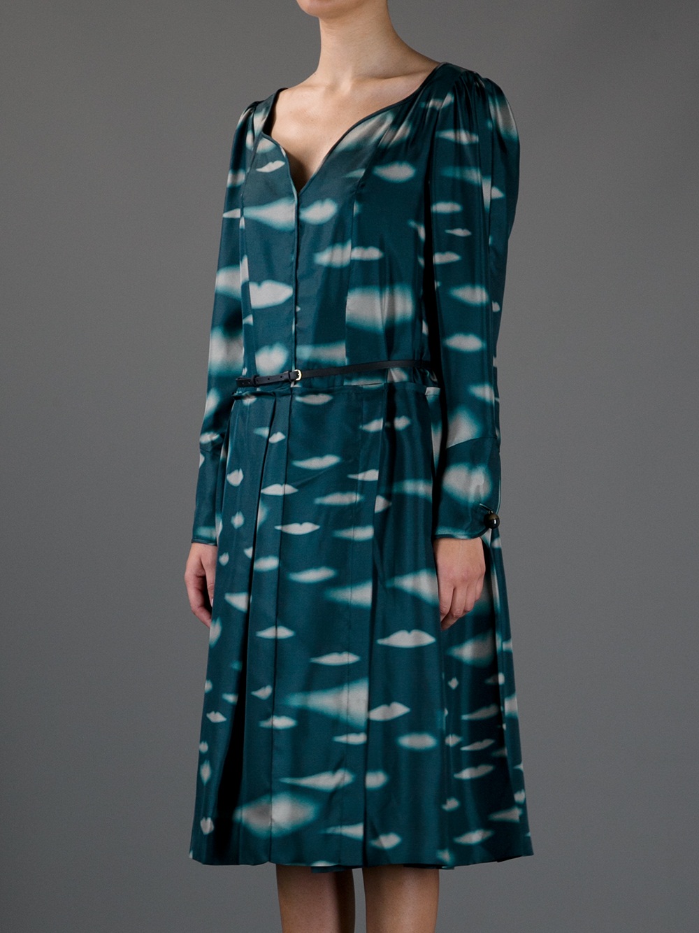 Lyst - Sonia rykiel Printed Dress in Blue