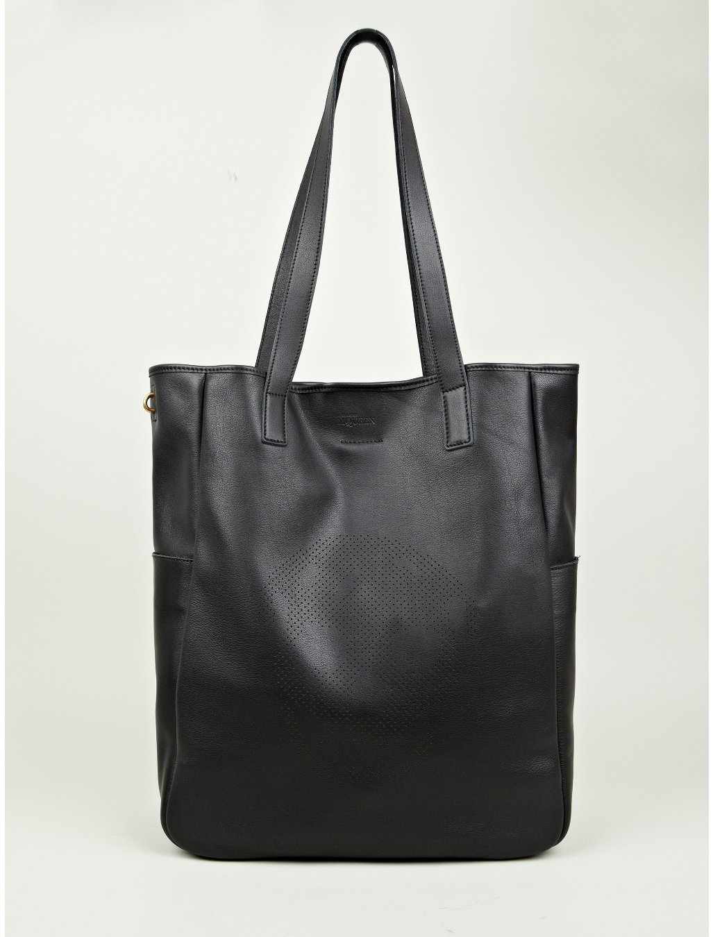 Alexander Mcqueen Mens Perforated Leather Shopper Bag in Black for Men ...