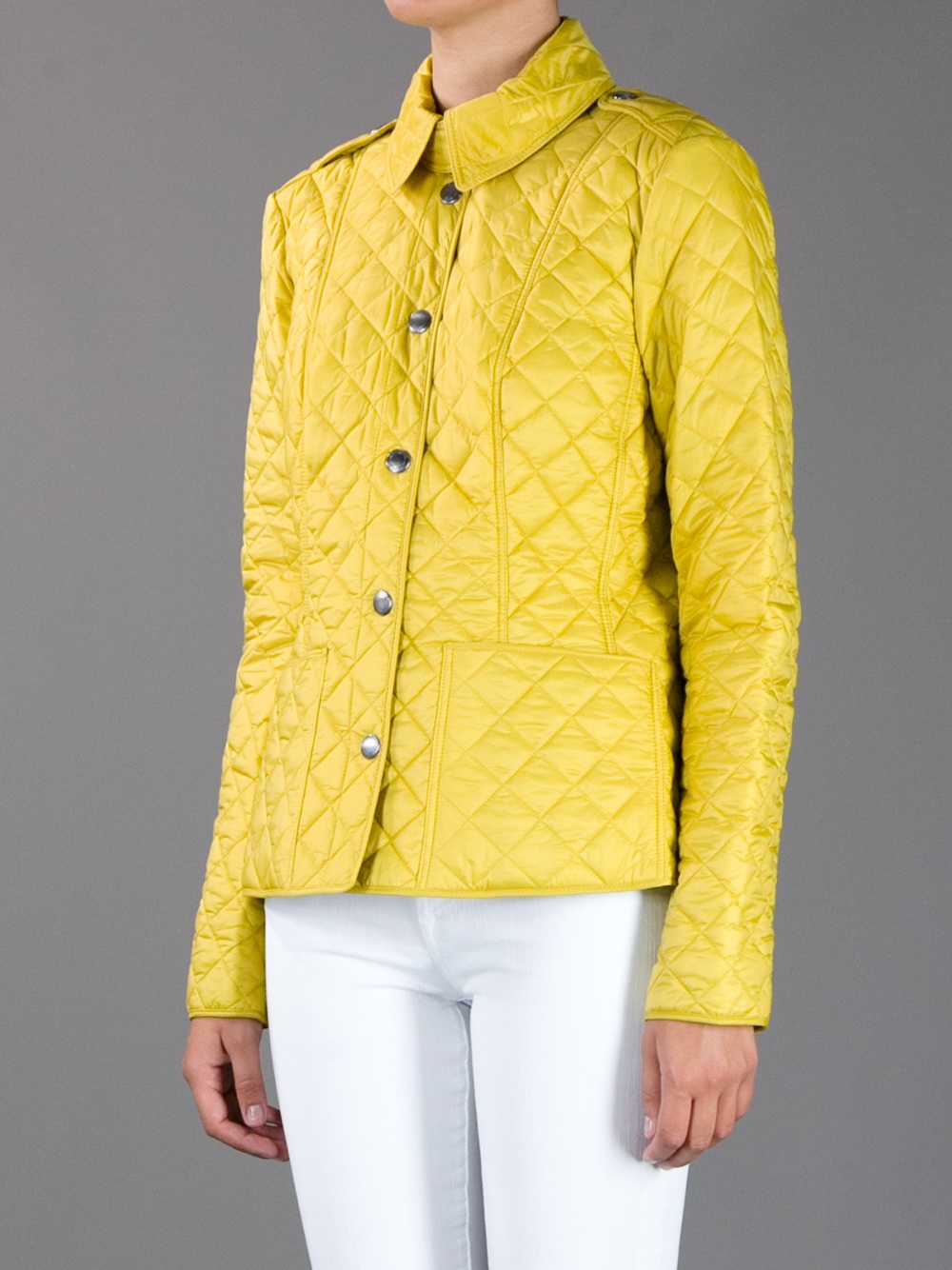 Lyst Burberry Brit Kencott Quilted Jacket in Yellow