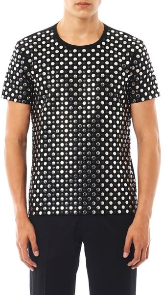 Burberry Prorsum Studded Tshirt in Black for Men | Lyst