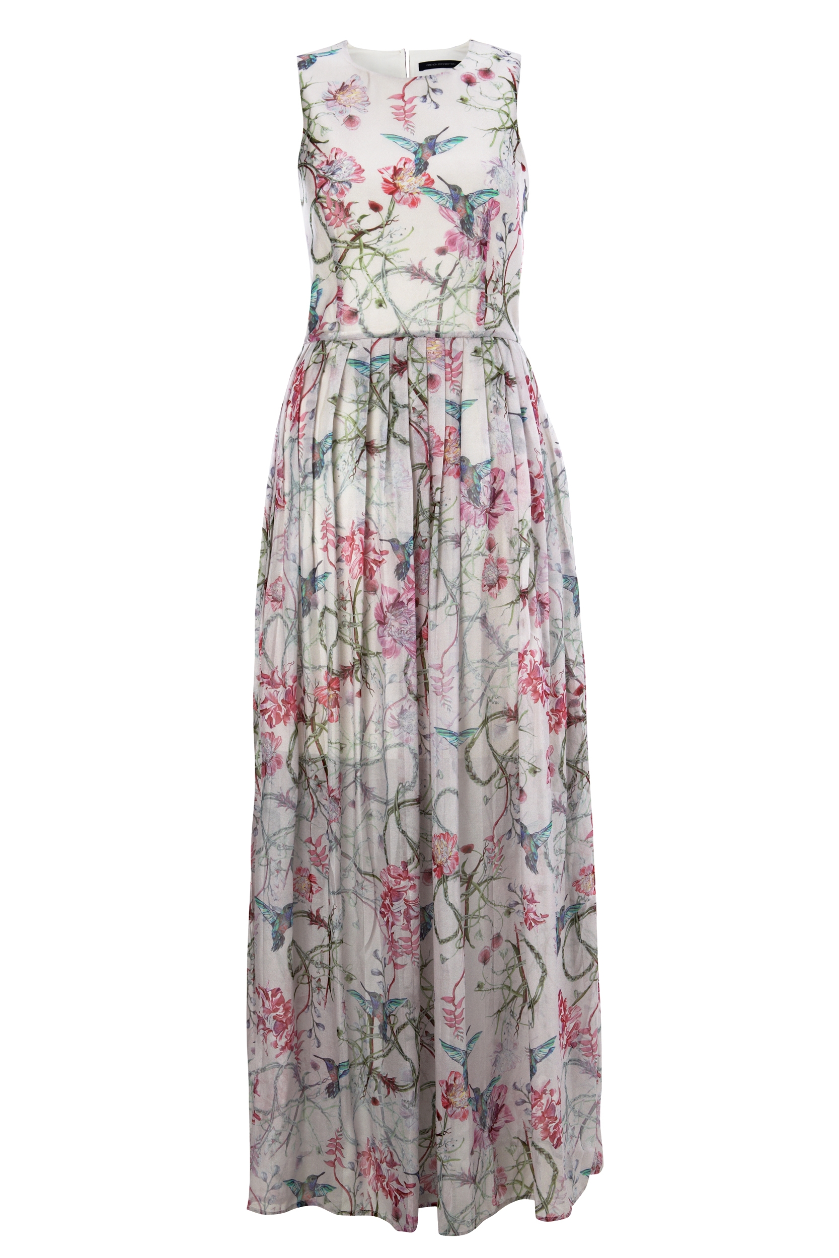Lyst - French Connection Eden Of Zola Silk Maxi Dress in Pink
