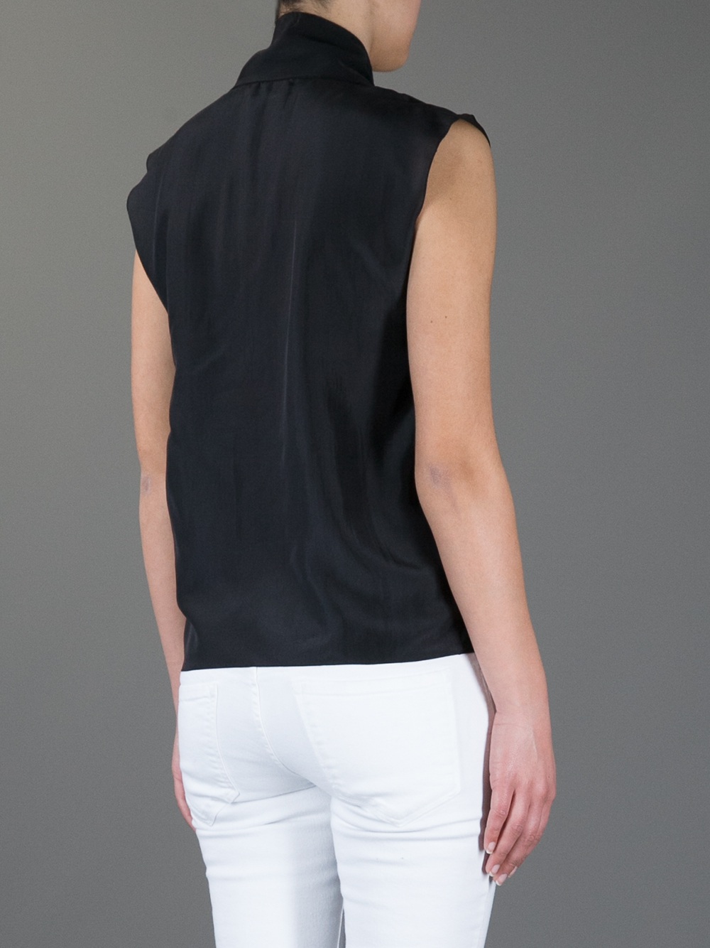 Lyst - Lanvin Sleeveless Blouse in Black