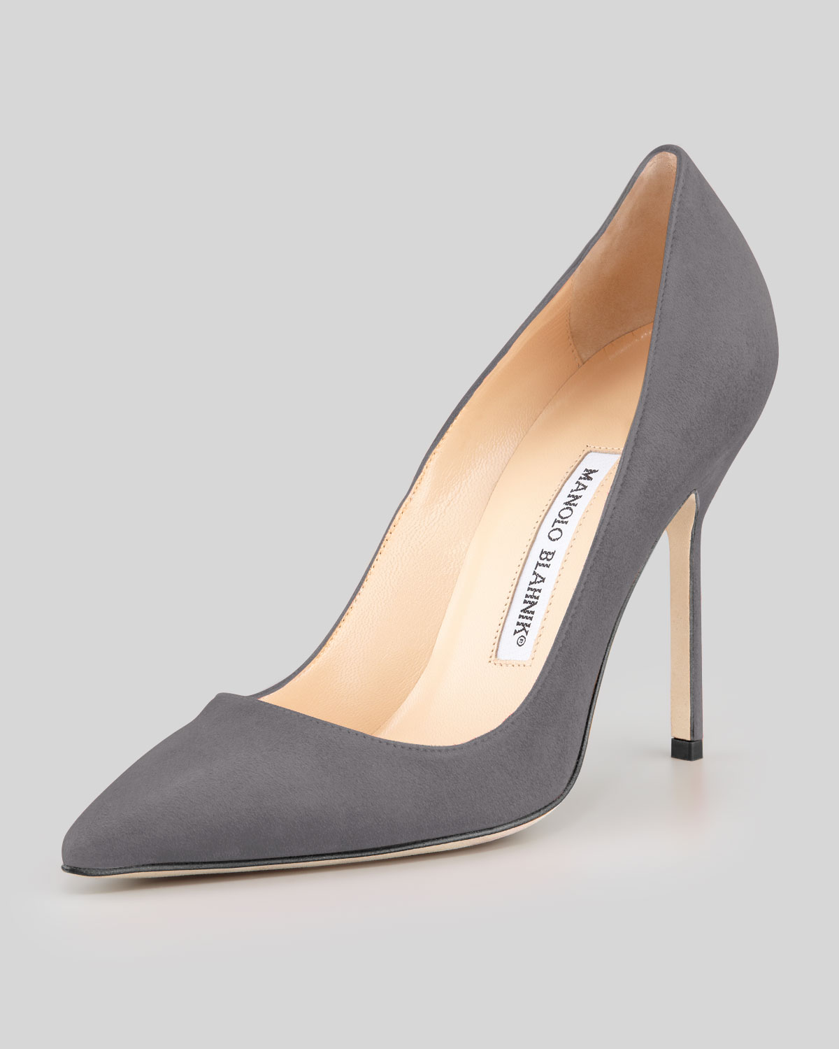 Manolo Blahnik BB Patent 105mm Pump, Nude (Made to Order)