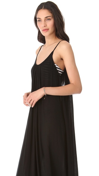 Mikoh swimwear Cover Up Maxi Dress with Low Back in Black | Lyst
