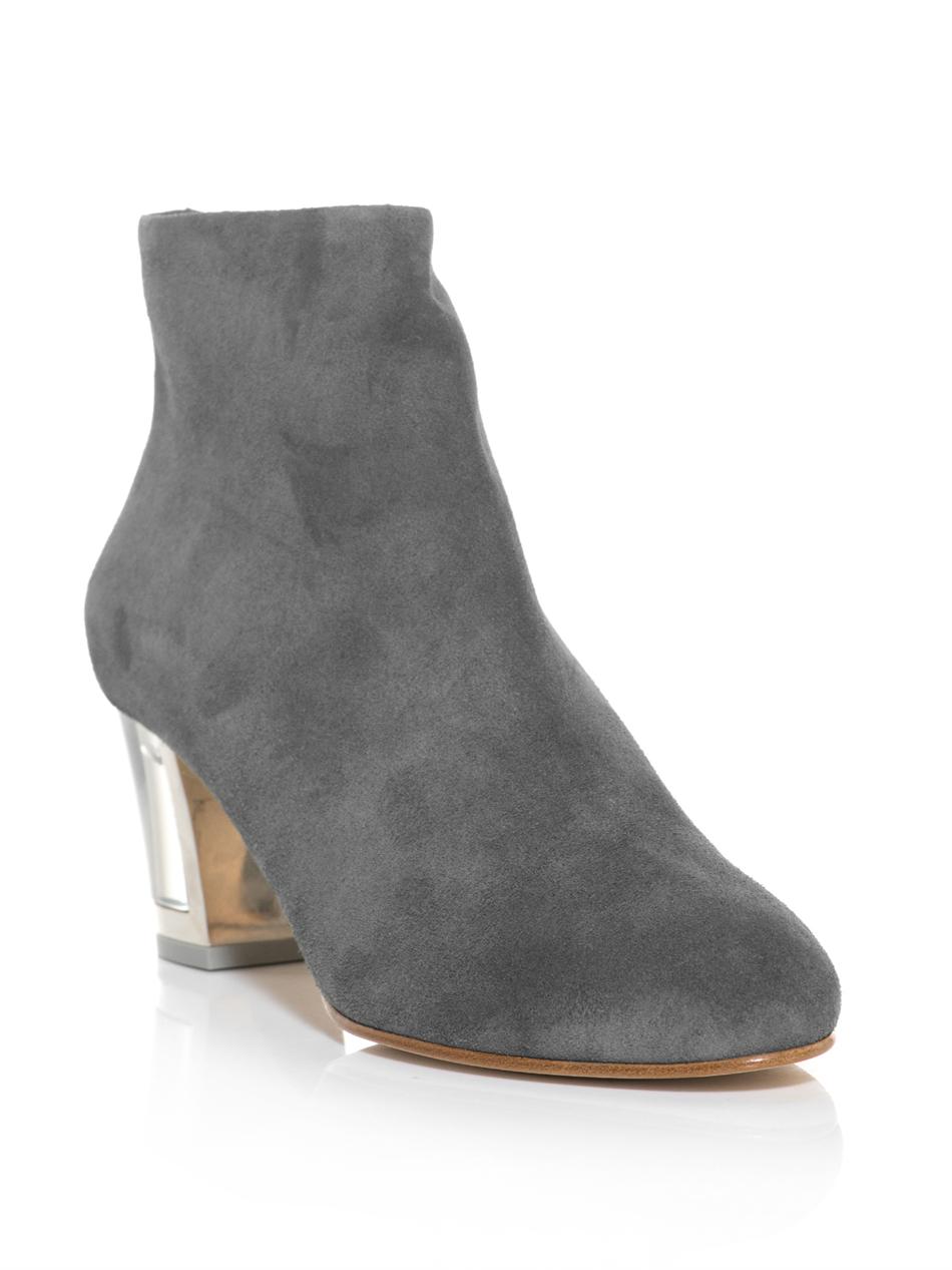 suede perspex heels