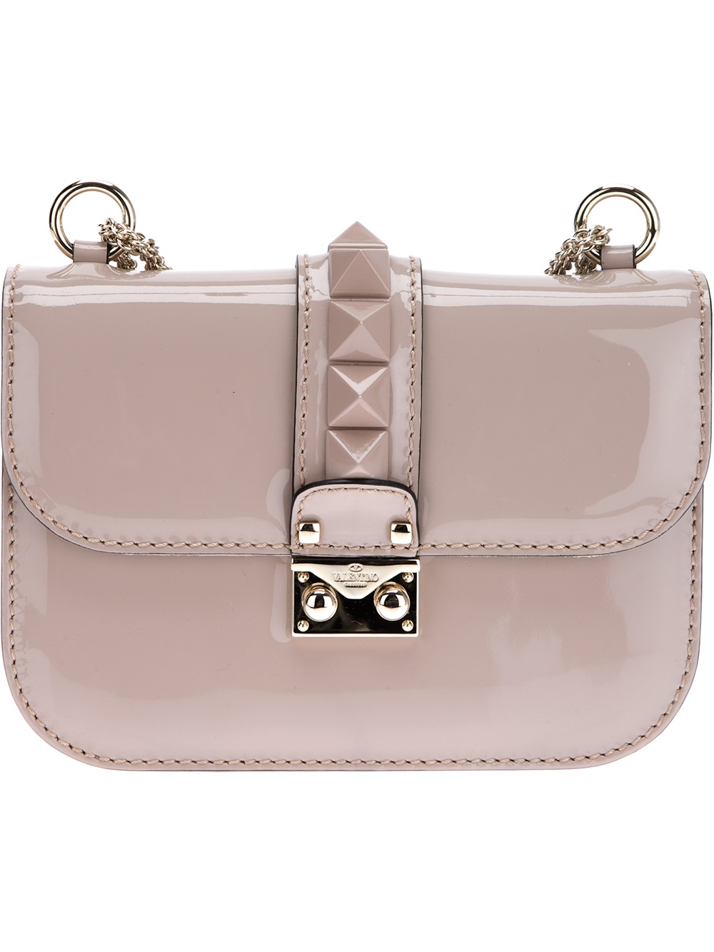 pink valentino garavani small rockstud shoulder bag