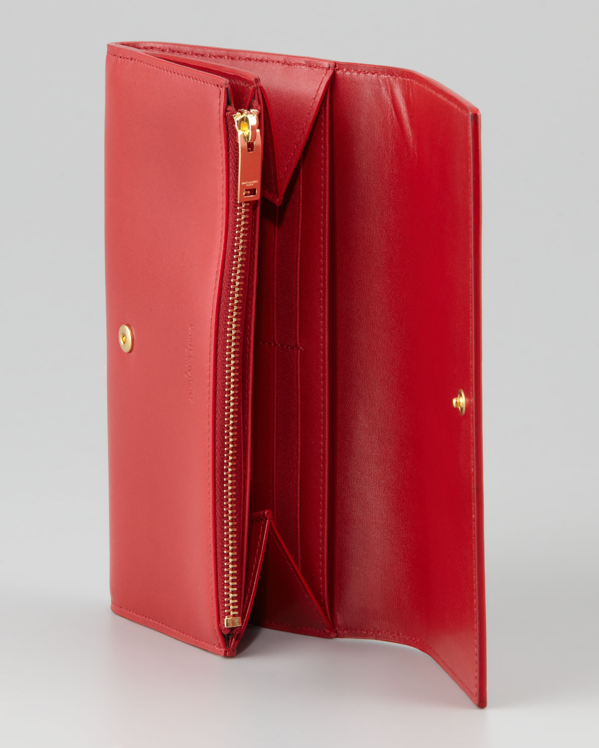 yves monogram saint laurent compact wallet, ysl red patent wallet