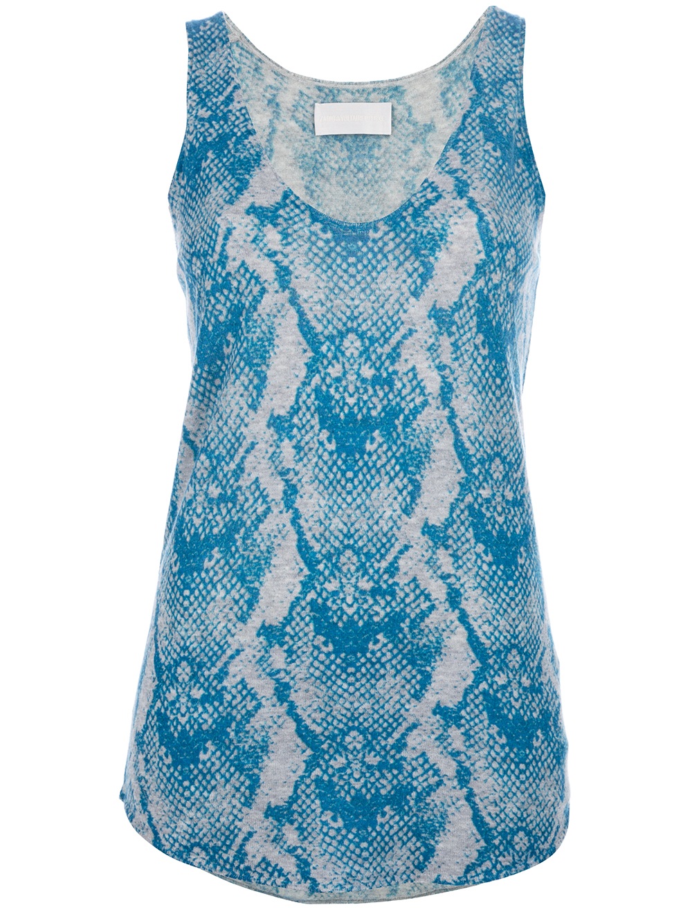 Zadig & voltaire Joss Printed Cashmere Tank in Blue | Lyst