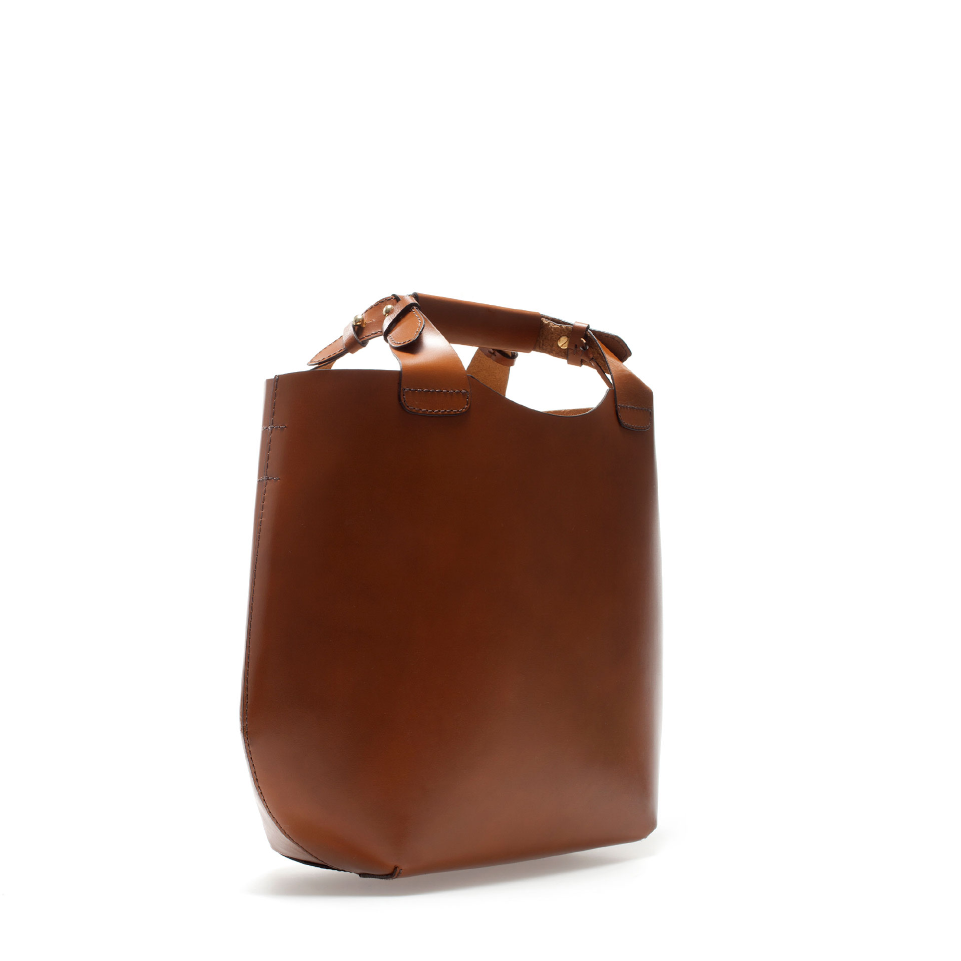 Zara Mini Tote Bag in Brown | Lyst