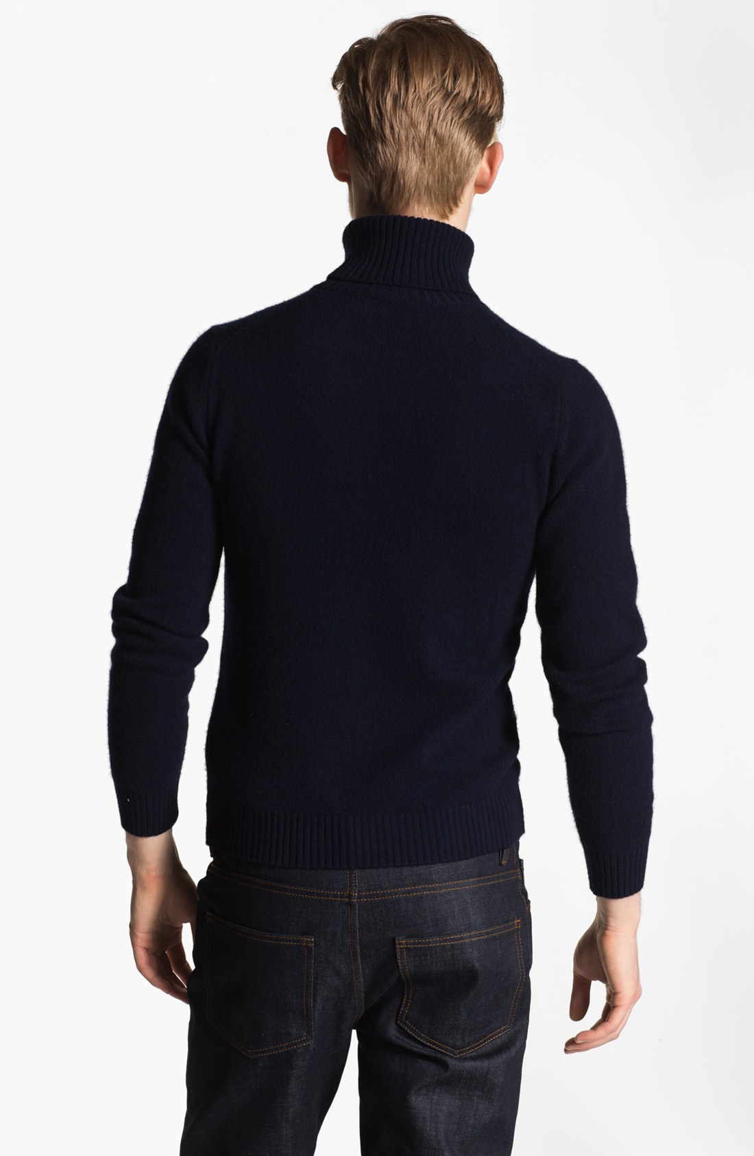 Ami Wool Turtleneck Sweater in Blue for Men (Navy) | Lyst