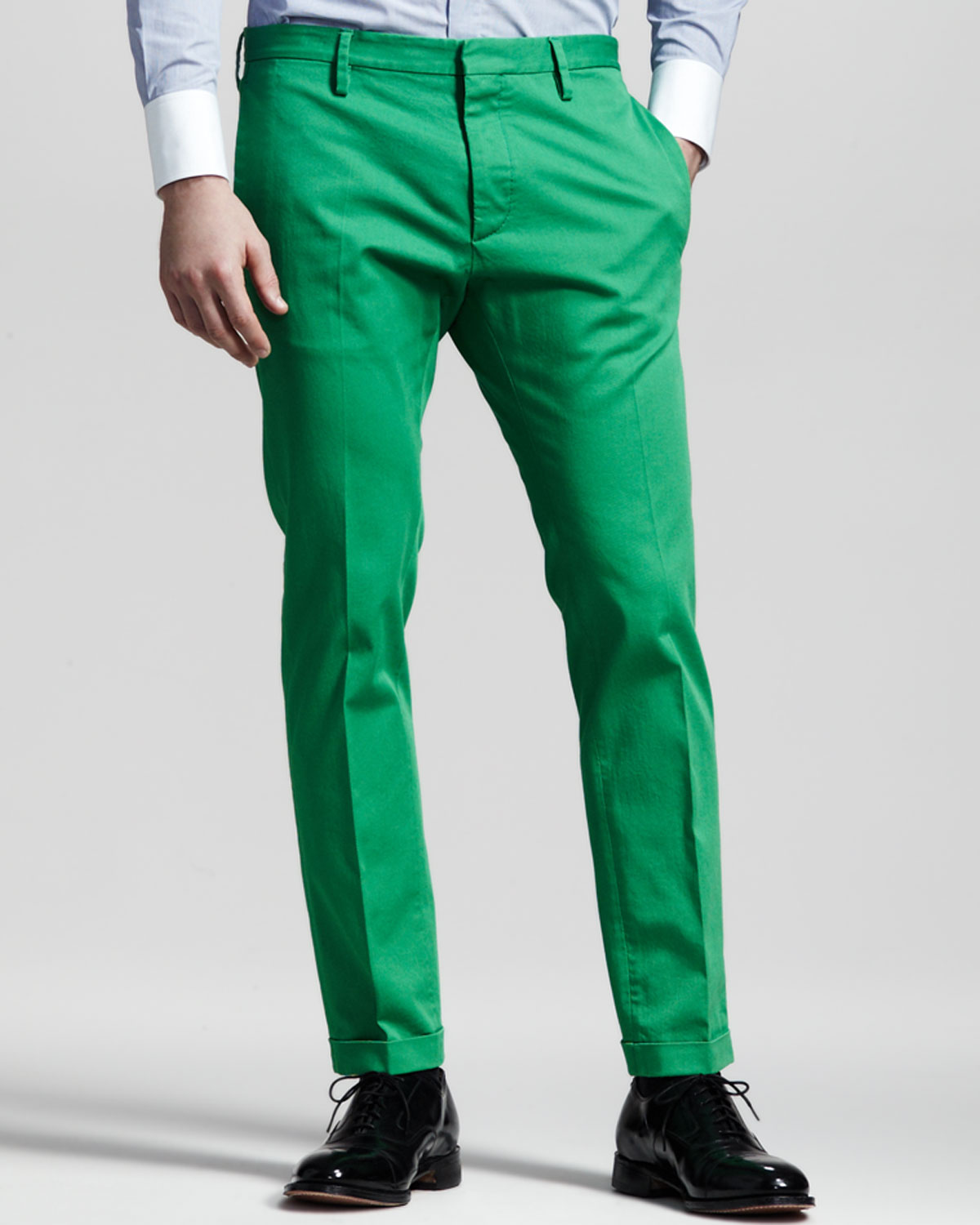 leather pants green