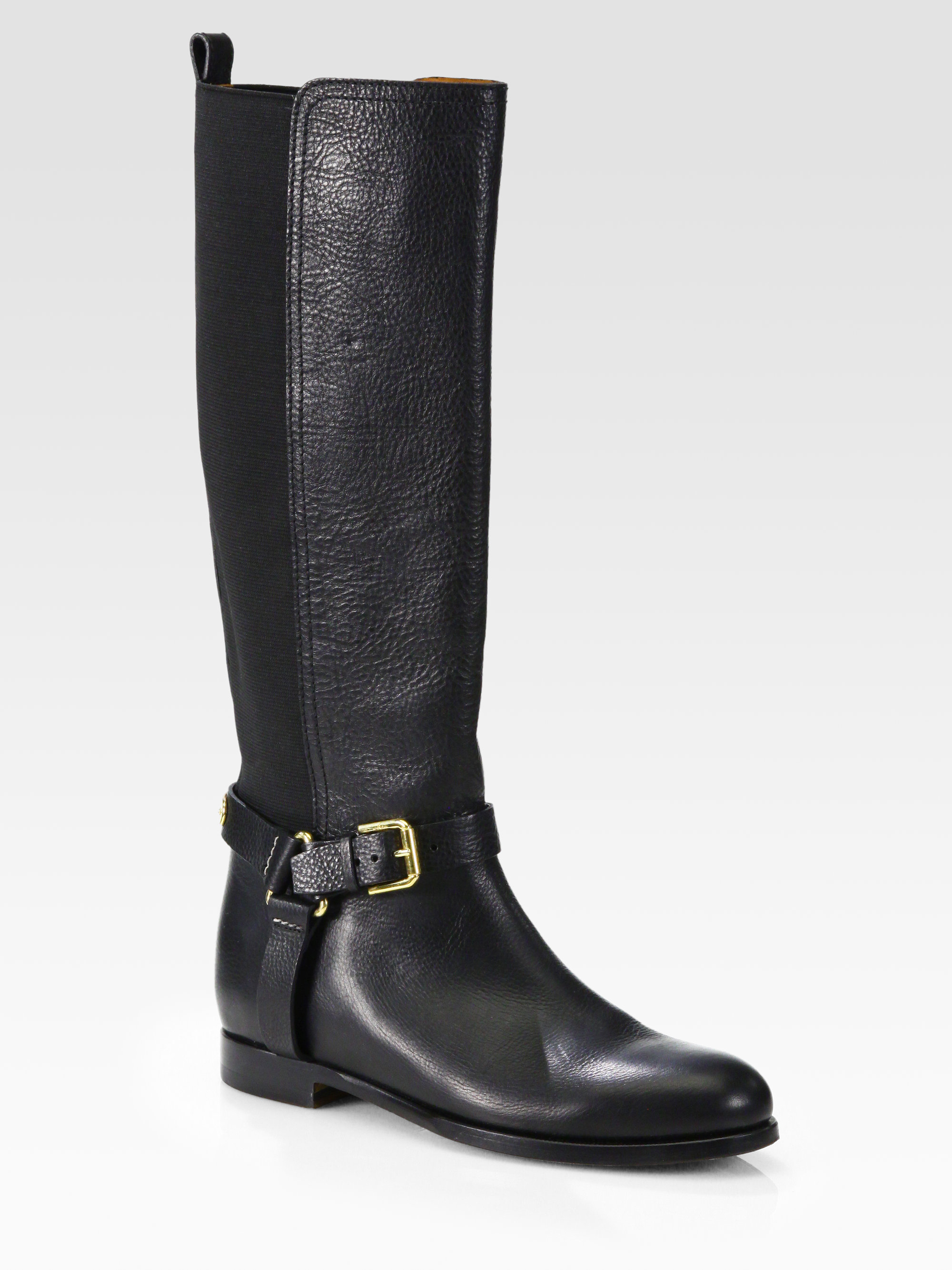 Lyst - Ralph Lauren Collection Sabeen Leather Riding Boots in Black