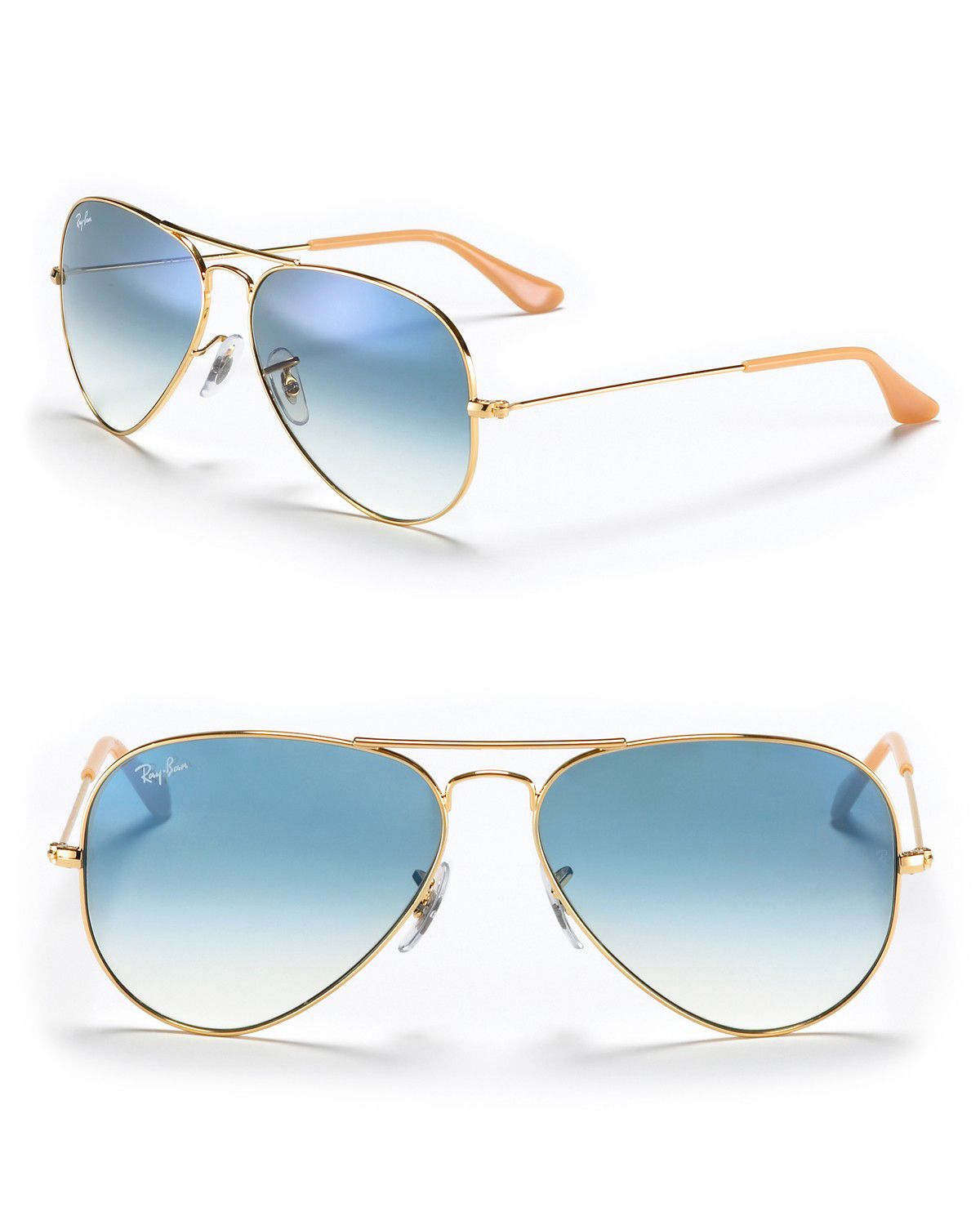 Ray Ban Classic Aviator Sunglasses In Blue For Men Gold Blue Lyst
