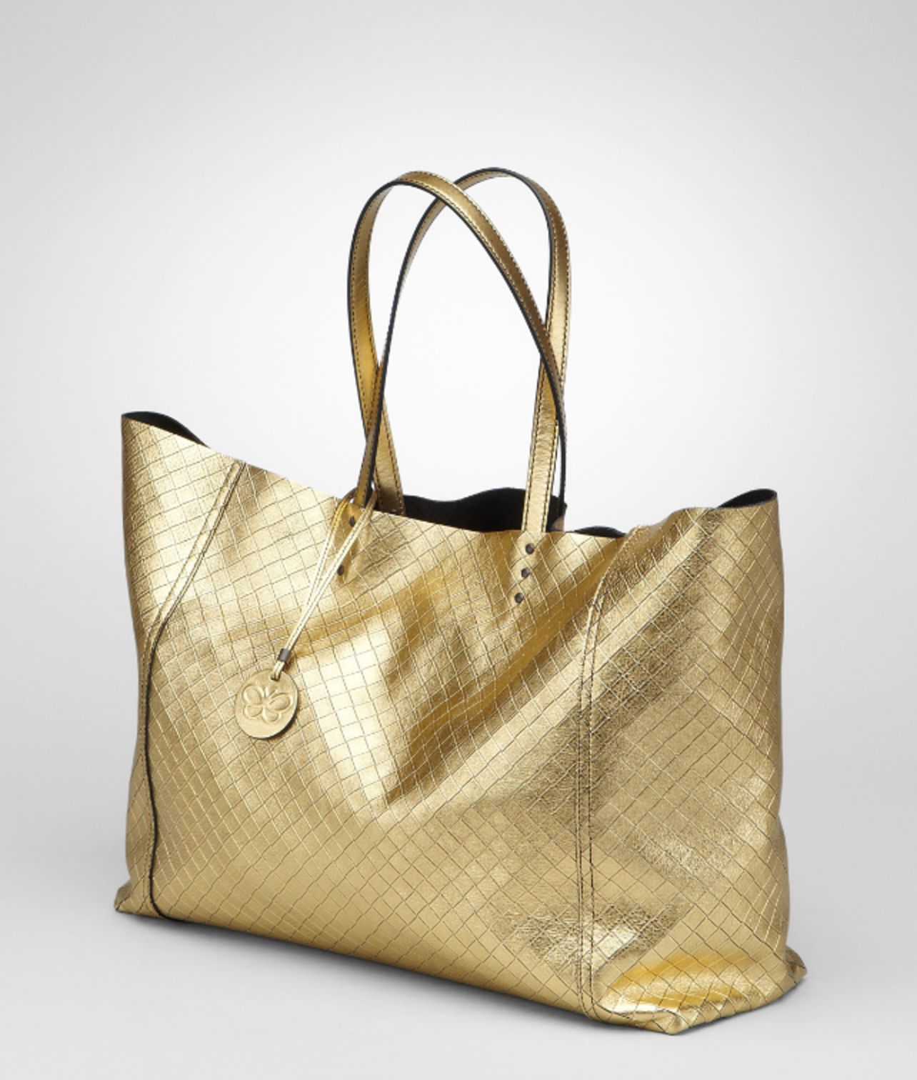 Bottega Veneta Gold Intrecciomirage Large Tote in Gold (New Gold) | Lyst