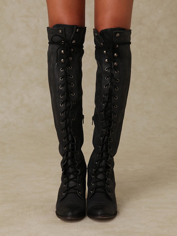 Lyst - Jeffrey Campbell Joe Lace Up Boot in Black