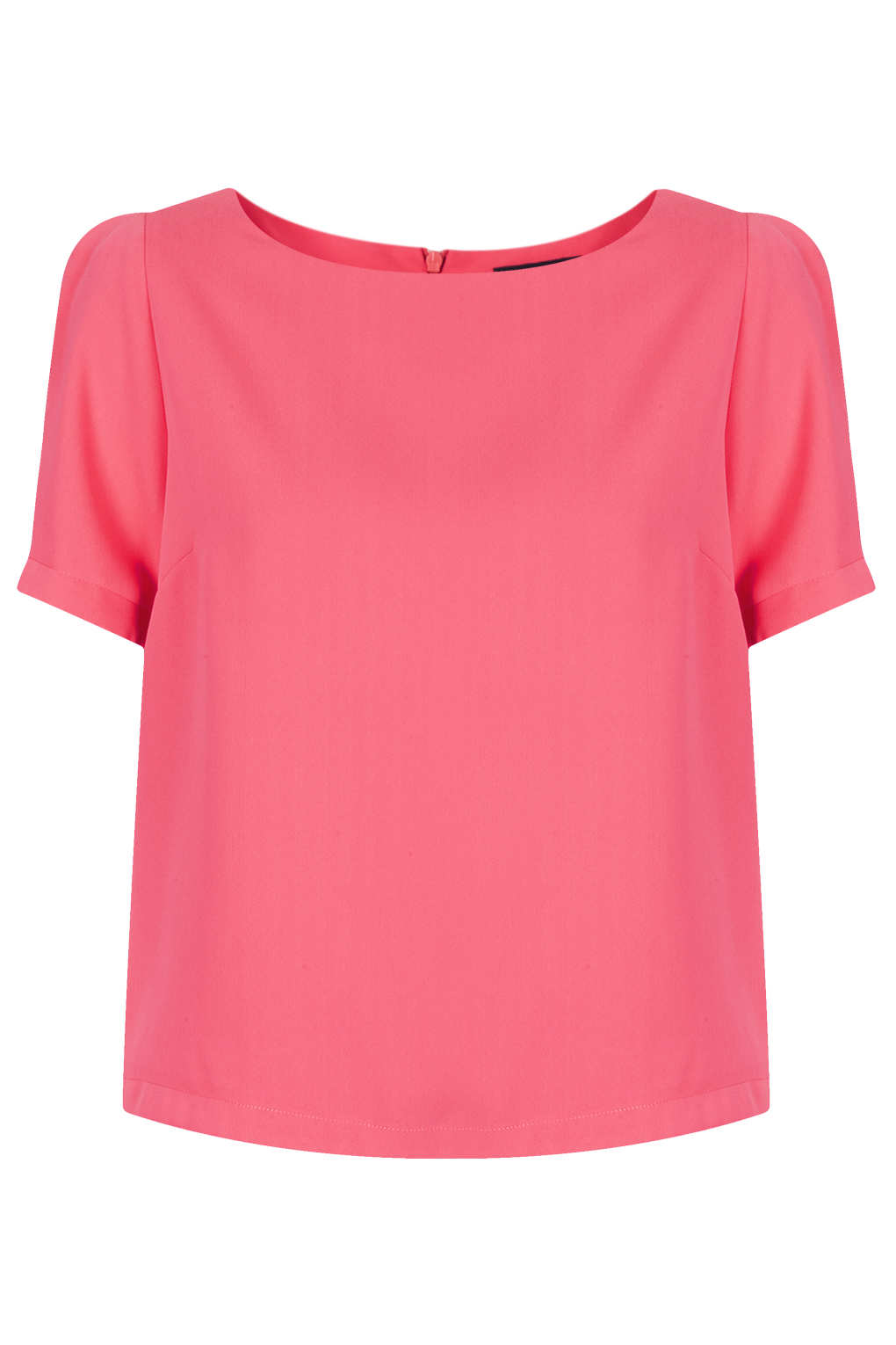 TOPSHOP Short Sleeve Tea Blouse in Pink - Lyst