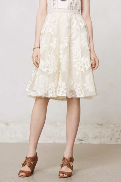 Anthropologie Emeline Tulle Skirt in White (Ivory) | Lyst