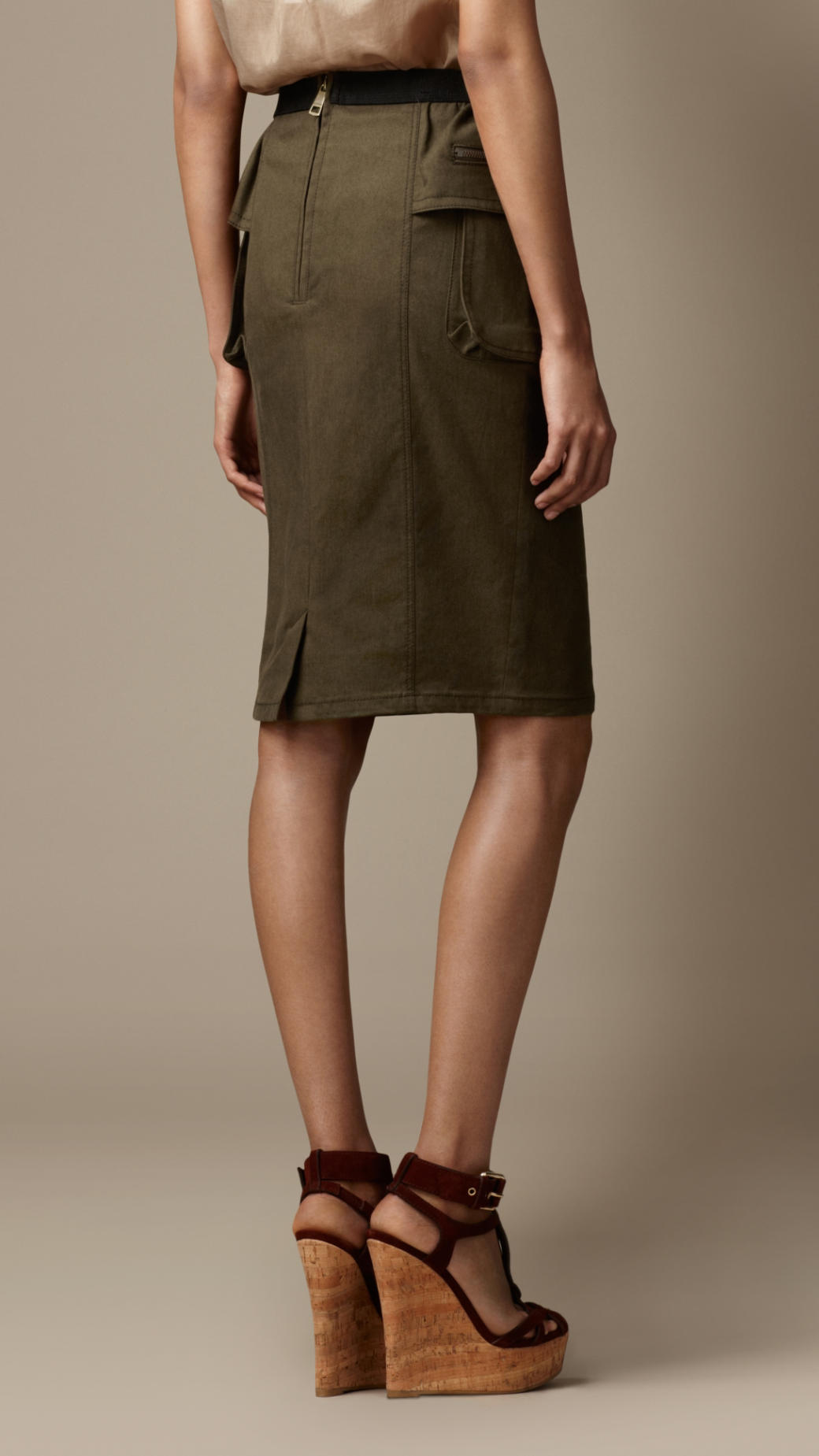 military green skirt