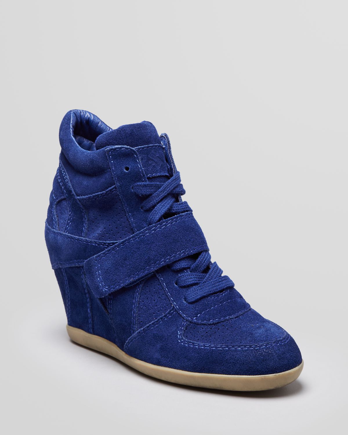Ash Lace Up High Top Wedge Sneakers Bowie in Blue (Cobalt) | Lyst