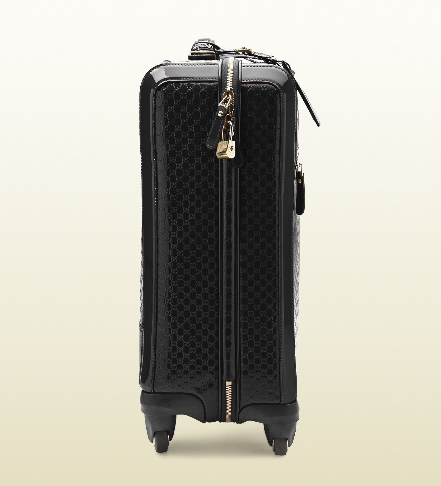 Lyst Gucci Microssima Patent Leather Carryon Suitcase in Black for Men