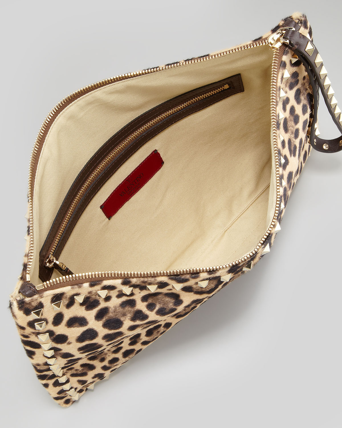 valentino leopard clutch