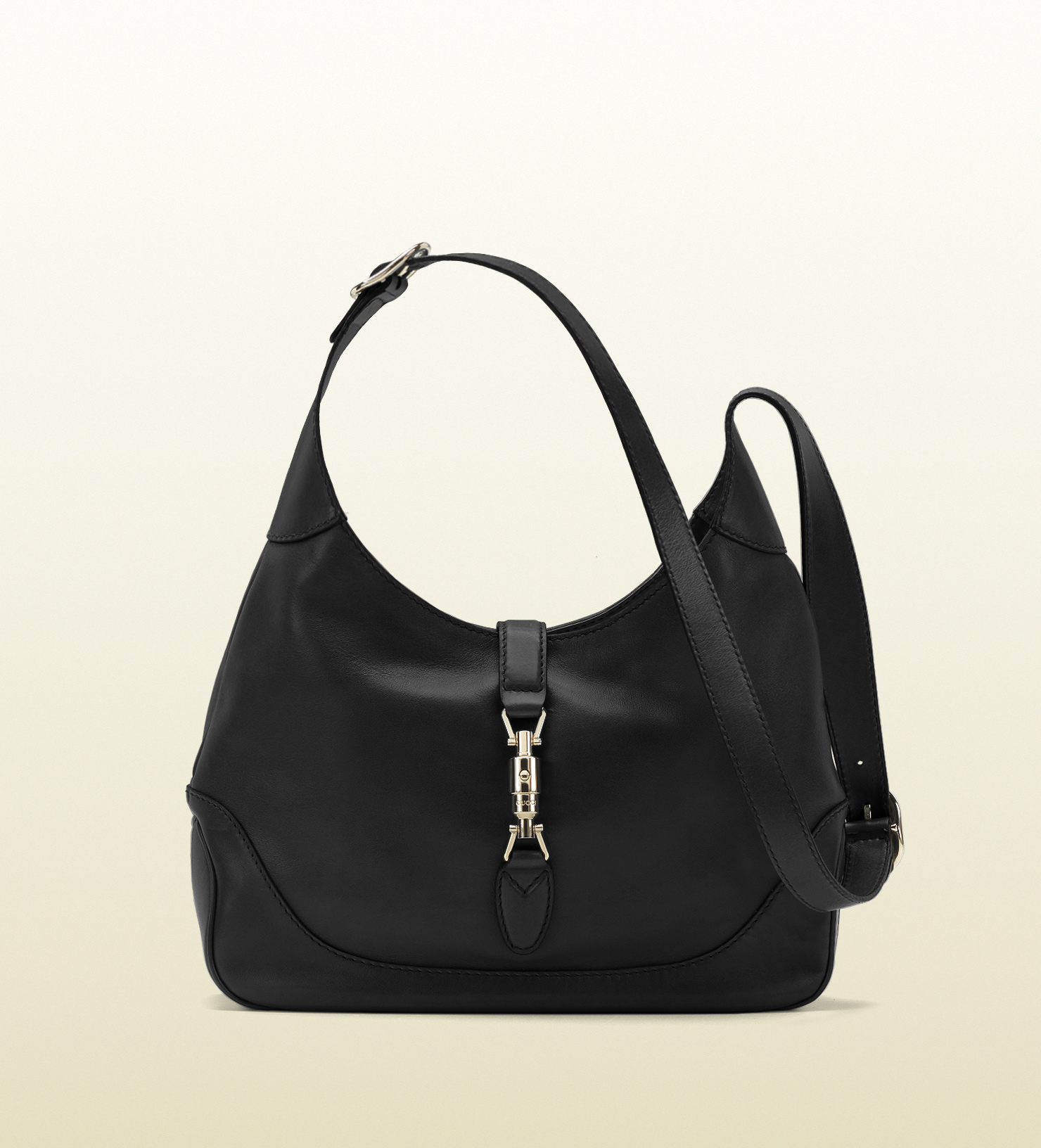 Lyst Gucci Jackie Leather Shoulder Bag In Black Gallery