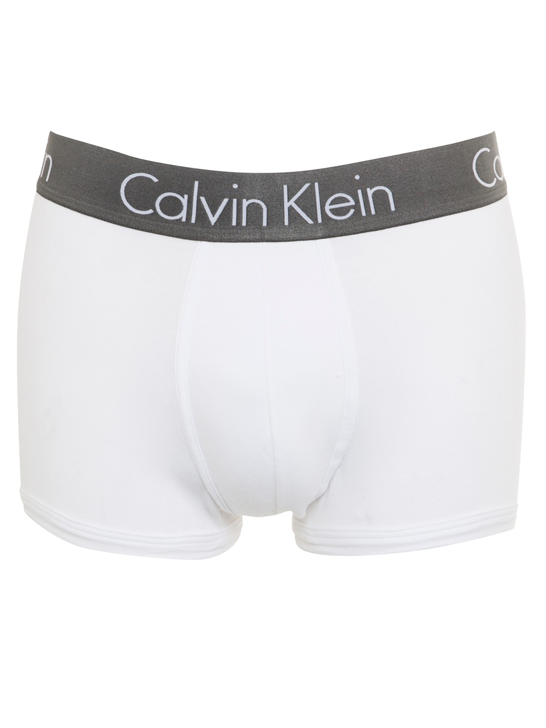 Calvin klein Underwear Gunmetal Cotton Trunks in White for Men | Lyst