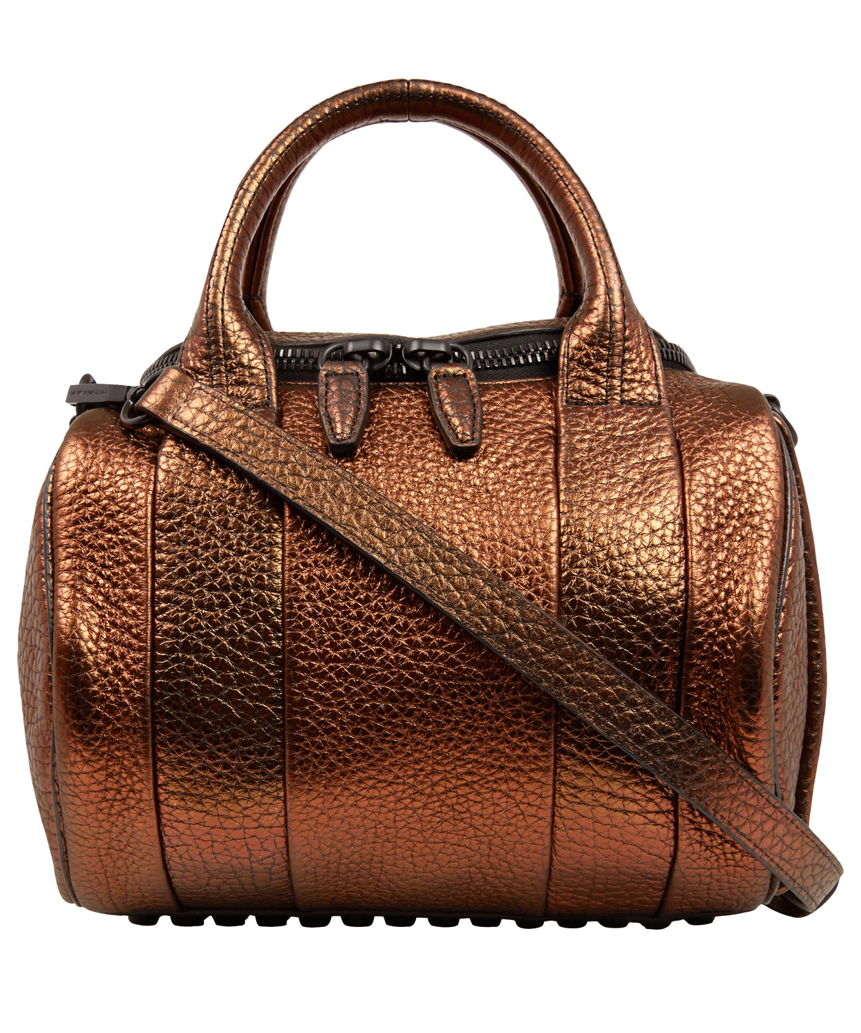 Lyst Alexander Brown Rockie Metallic Pebble Leather Bag In Gallery
